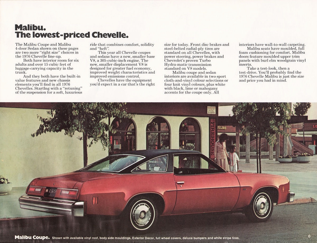 1976 Chev Chevelle Canadian Brochure Page 12